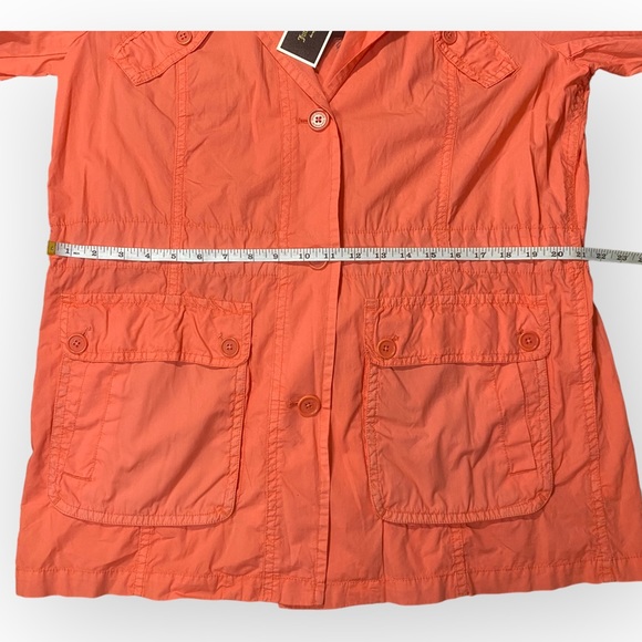 NWT Juicy Couture Coral Cotton Lightweight Windbreaker Jacket Size Medium - Picture 4 of 12